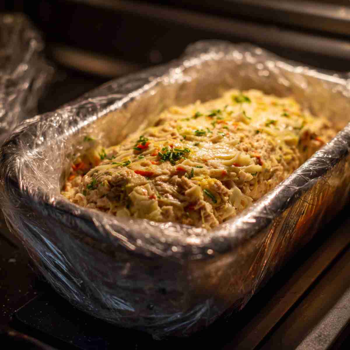 Prepare your Freezer Tuna Casserole ahead of time by wrapping it tightly in plastic and foil for freezing.