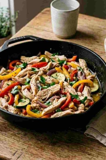 rotisserie chicken skillet with veggies
