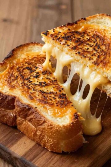 gooey grilled cheese sandwich